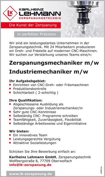 stellenanzeige zerspanungsmechaniker mw industriemechaniker mw - Bewerbung Als Zerspanungsmechaniker stellenanzeige zerspanungsmechaniker mw industriemechaniker mw - Bewerbung Als Zerspanungsmechaniker